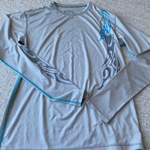 Men’s Medium Rashguard Gray Surfing, Swimming, Snorkeling Lightweight UV